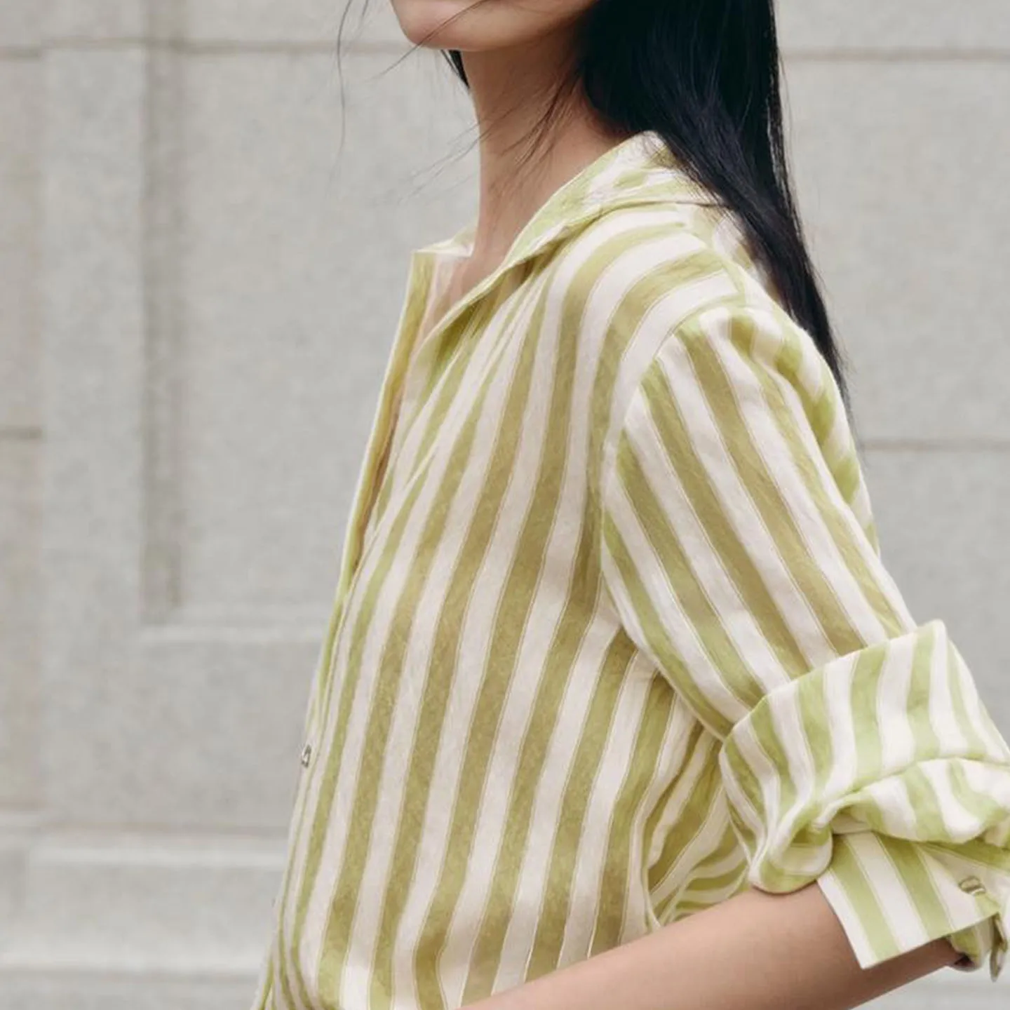 

Faionable Striped Loose irt for Women Autumn 2025 Personali European Sle Long Sve Casual Button up Top Z Brand