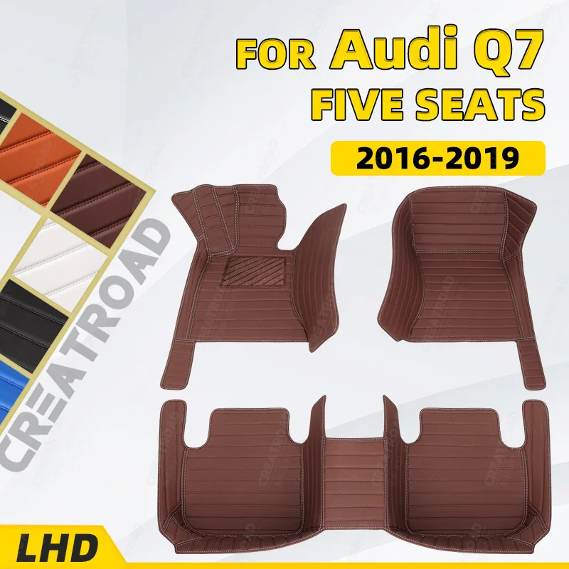 

Custom Car Floor Mats For Audi Q7(Five Seats) 2016 2017 2018 2019 Auto Foot Pads Automobile Carpet Cover Interior Accessories