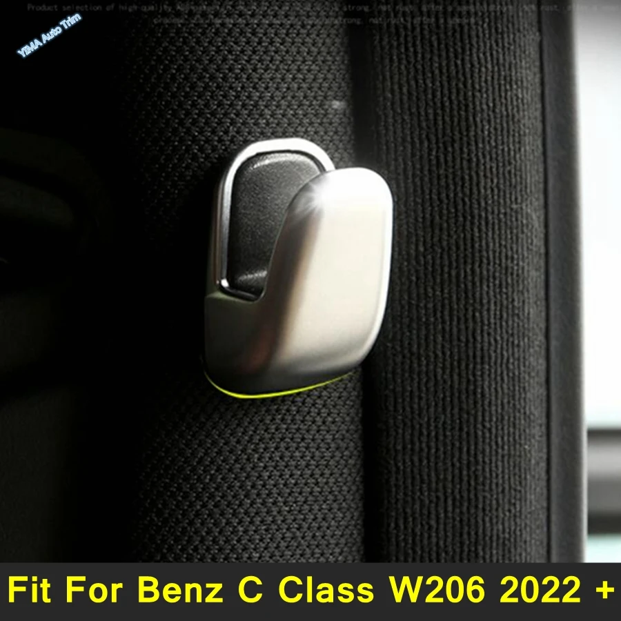 

Car Styling Inner Window C Column Decor Cover Hook Trim Sticker 2PCs Accessories Fit For Mercedes-Benz C Class W206 2022 - 2024