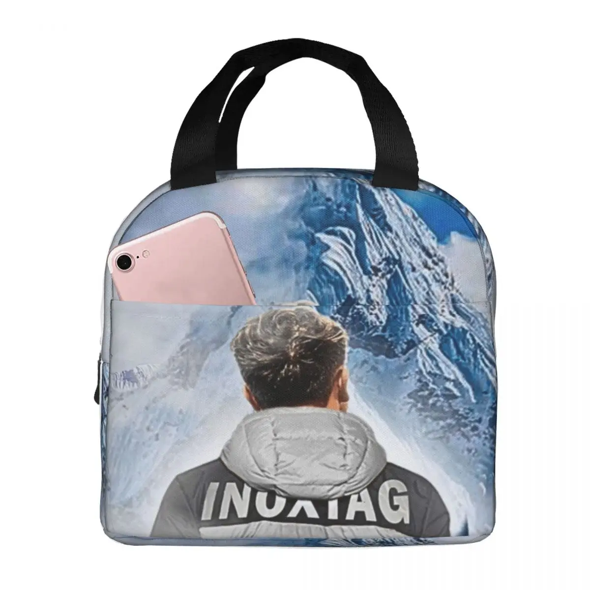 Custom Inoxtag Everest - Inox Lunch Bag for School Waterproof Picnic Thermal Cooler Insulated Lunch Box Women Kids Tote Bags