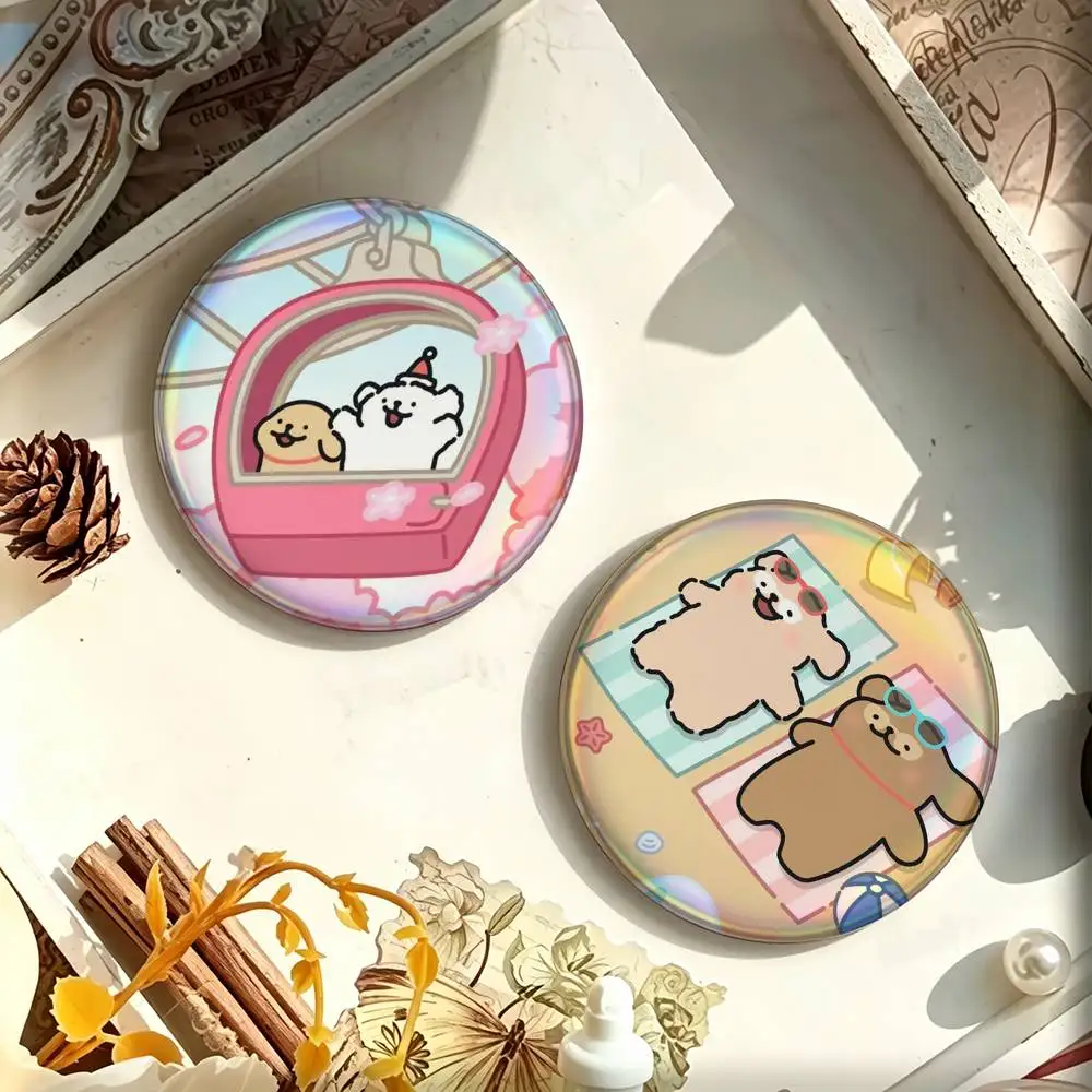 M-Maltese Cartoon Custom Enamel Pin Badges 25mm 32mm 44mm 58mm Backpack Hat Decor Toys Gifts