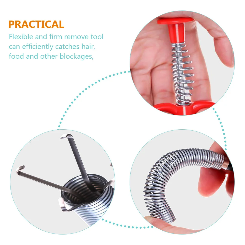 

2Pcs Flexible Drain Grabber Tools Pipeline Dredge Claws Hair Remover Sink Shower Drain Cleaner Clog Remover Cleaning Tool