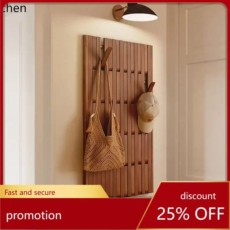 

CZ Wall Hook Storage Rack Entryway Door Back Hanger Old Elm Wood Piano Key Hook Miscellaneous Organizer Rack