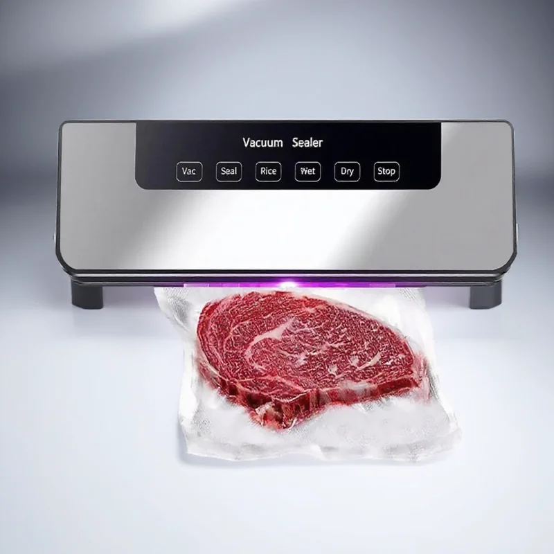 

Automatic Hand Control Vacuum Sealer Machine Industrial Strength 65kPa Suction Power Dry Wet Food Packaging