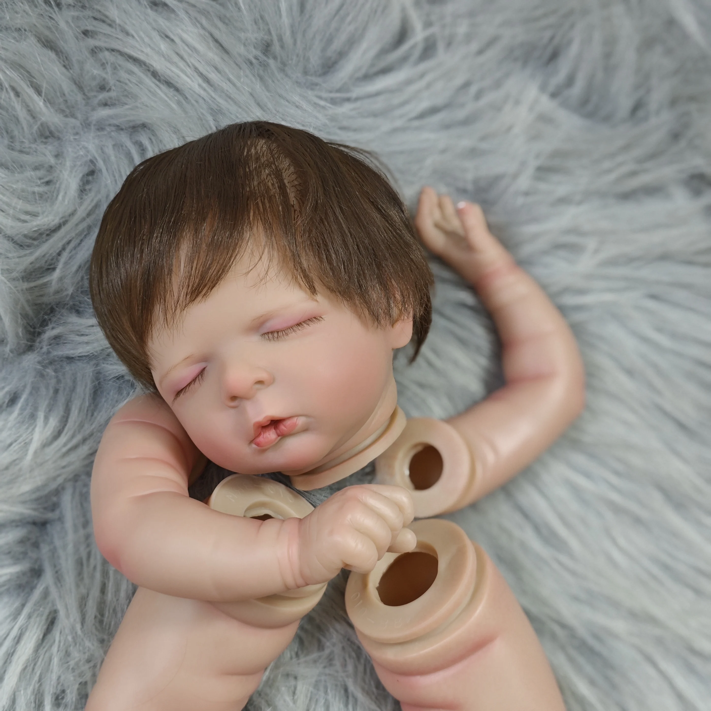 20 بوصة رسمت بالفعل بيبي تولد من جديد دمية عدة لويزا مع زرع الشعر أجزاء الدمية اليدوية ثلاثية الأبعاد الجلد لتقوم بها بنفسك لعب لصبي الفتيات lol