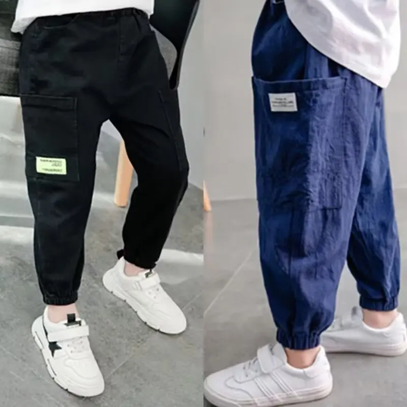 

Boys' Pants Cotton And Linen Summer Thin Style New Mosquito Repellent Pants Handsome And Casual Loose Fitting Pants