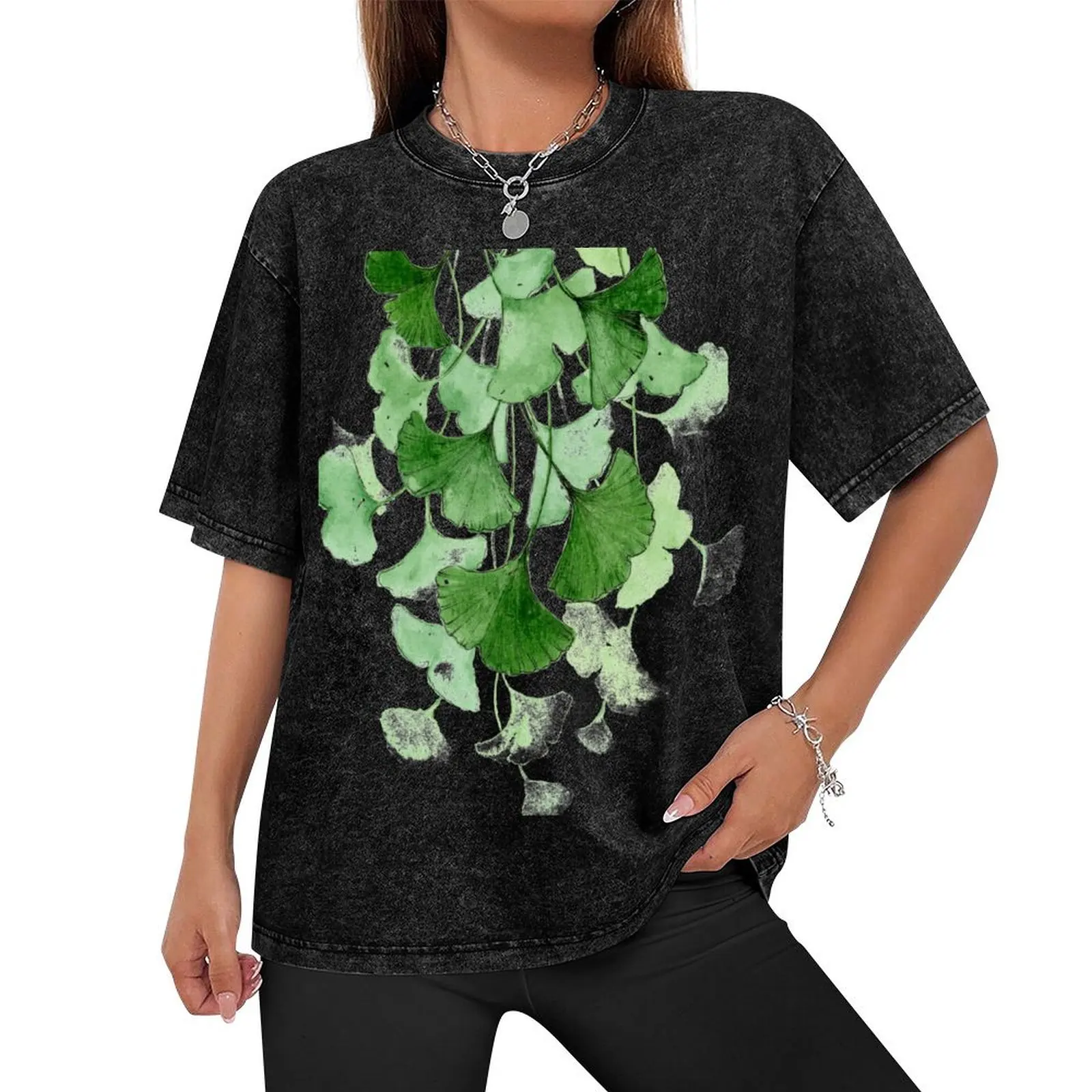 Ginkgo biloba (Maidenhair tree) T-Shirt vintage clothes valentines boutique clothes oversized graphic tee mens designer t shirt