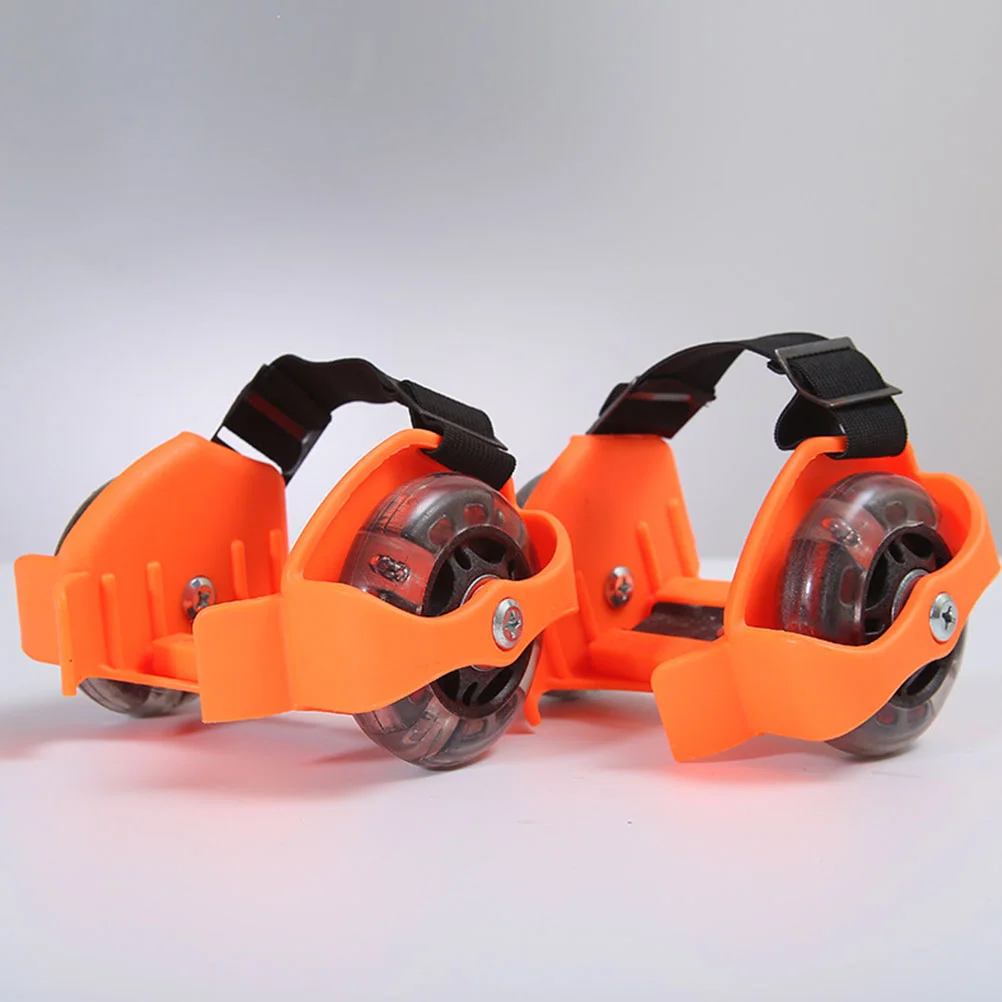 Glowing PVC Three color Heel Wheel Adjustable Roller Skate Shoes for Kids Portable Skating Accessory Easy to Learn Stay