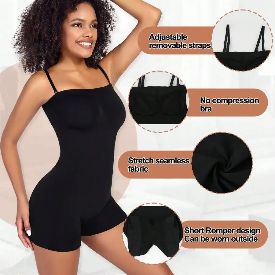 Women's Shapewear Rompers Strapless Bodysuit Shaper Jumpsuits Suitable For Outdoor Wear Body Shaper Bodysuit With Tummy view 6