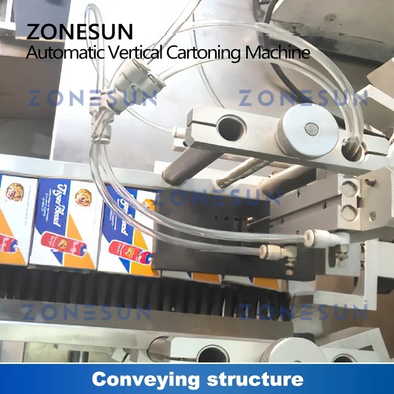 ZONESUN Automatic Carton Boxing Packaging Machine All In One Turntable Cosmetic Bottle Tube Packing Hand Cream ZS-ZHJ50D