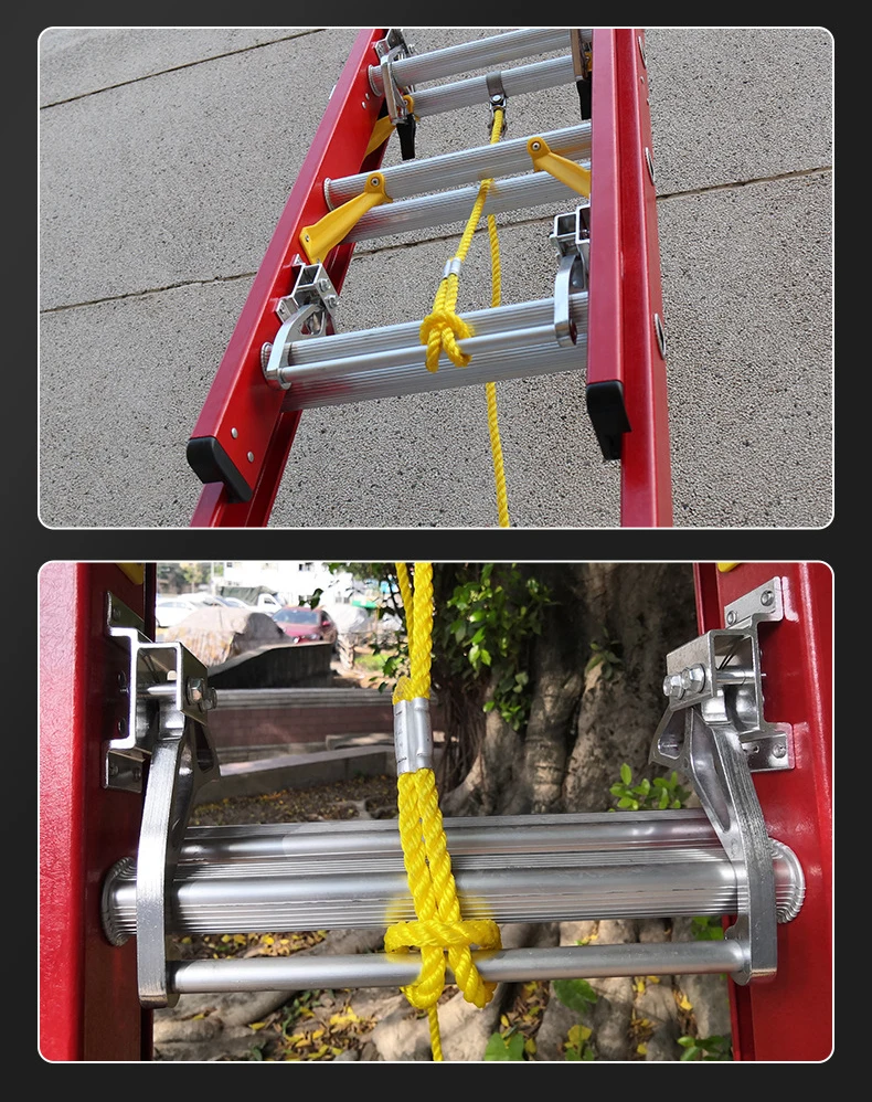 Lineman Safety Insulation Retractable Fiberglass Extendable Ladder