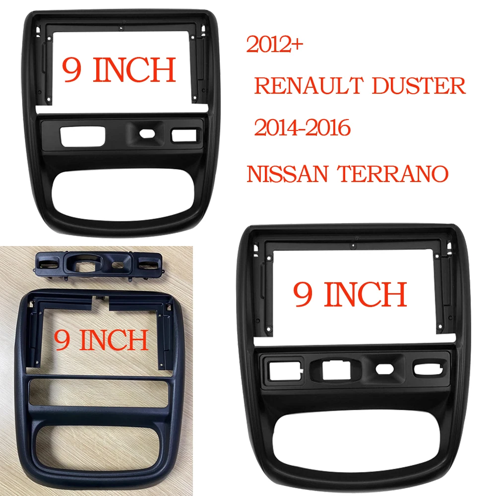 9 Inch Car Radio Fascia For RENAULT Dacia Duster 2012-2014  Android MP5 Stereo Player 2 Din Head Unit Panel Dash Frame Installat