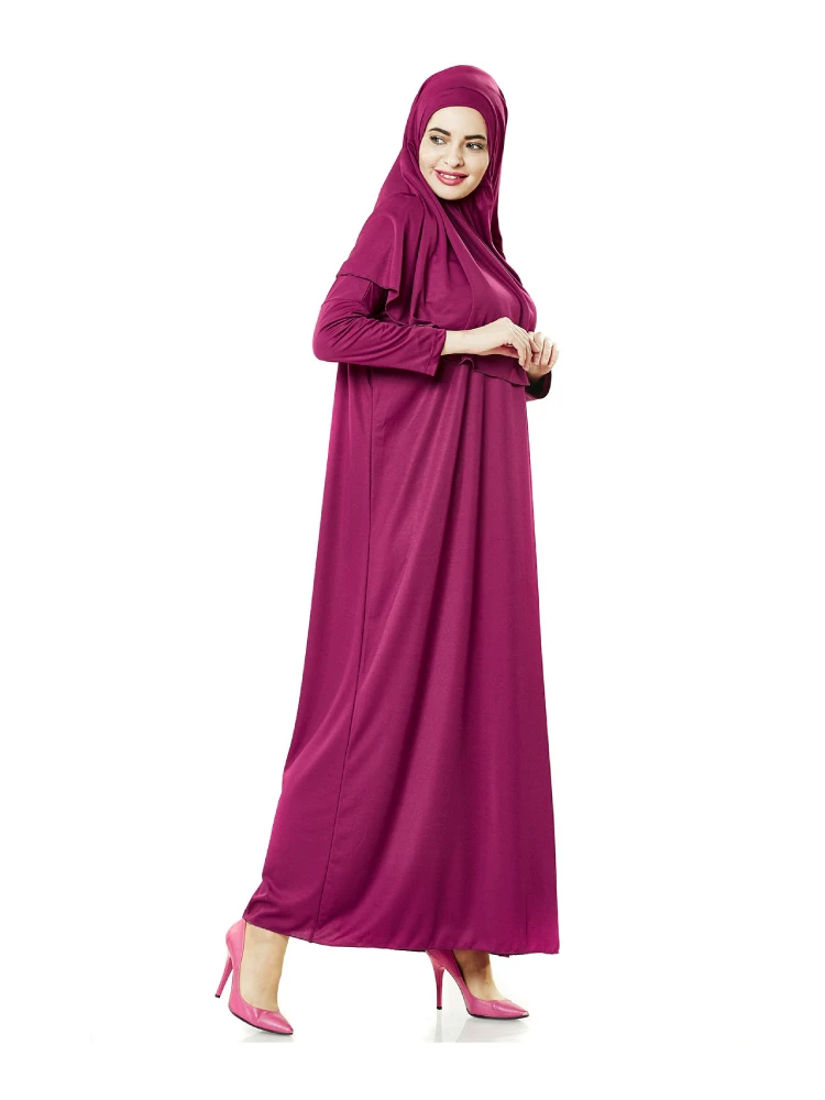 Muslim Women's Prayer Gown One-Piece Lycra Hijab Clothing Outfit Practical Easy Worn Light Bag Summer Winter