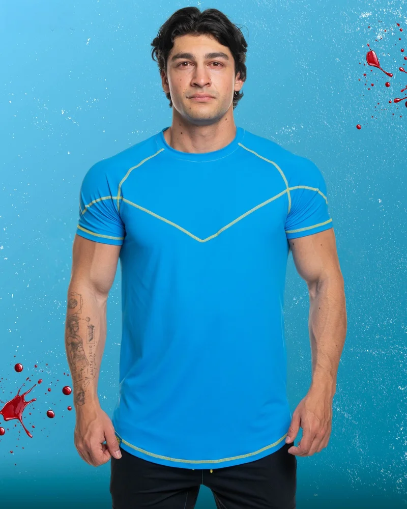Herren Invincible Omni-Man Kompressions-Rashguard mit kurzen Ärmeln, schnelltrocknendes Fitness-Shirt für MMA, BJJ und Training, Superhelden-Cosplay-Sport-T-Shirt – Detail 8