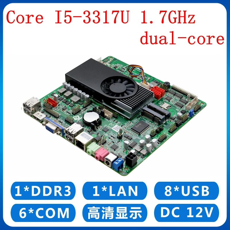 

Intel Core i5-3317U Higher performance mini itx motherboars industrial embedded motherboard with LVDS 6*com Support XP W7 W8 W10