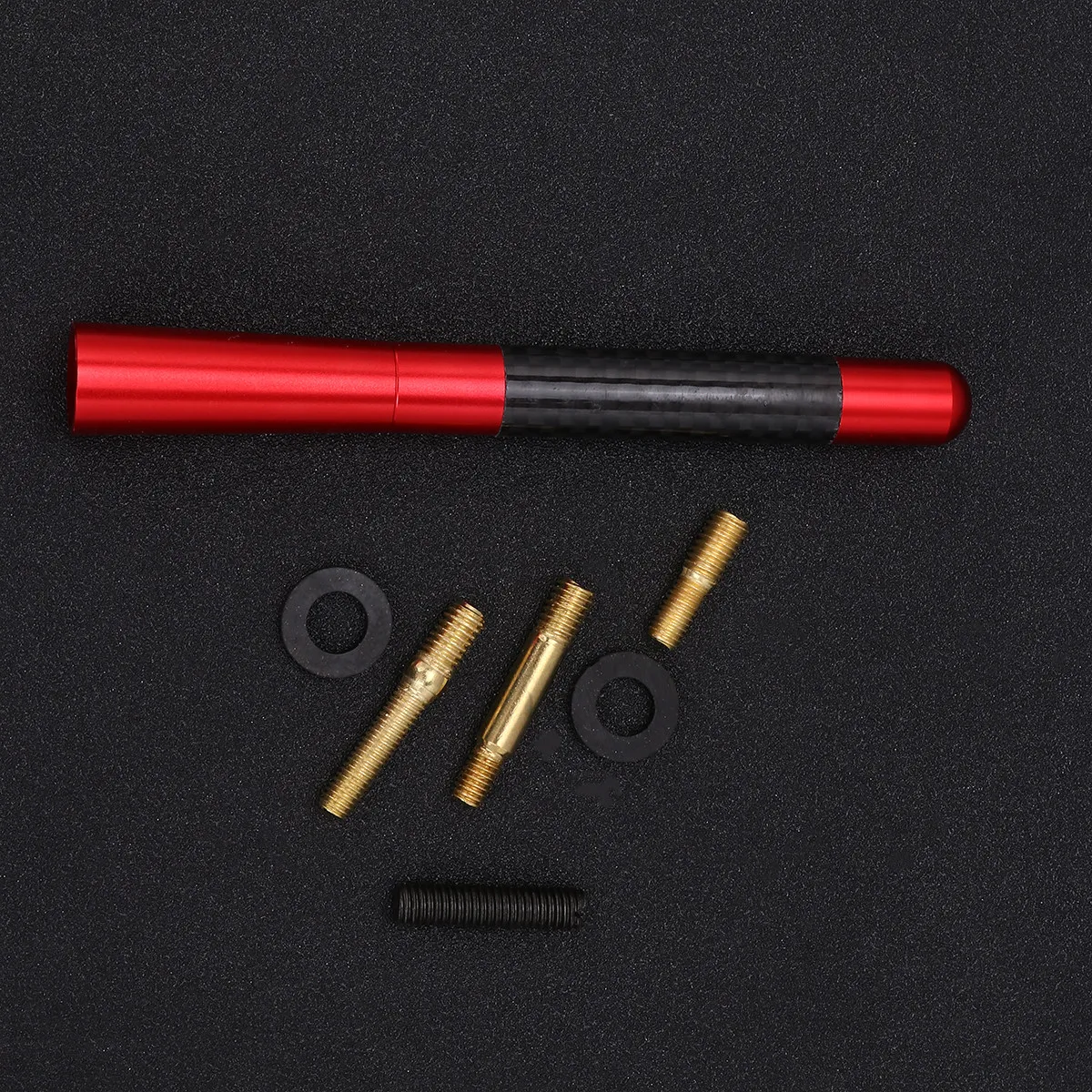 Car Roof Antenna 12Cm Aluminum Alloy Universal Lightweight Bullet Screw-on Replacement Modified Off-Road Vehicle Antenna Car