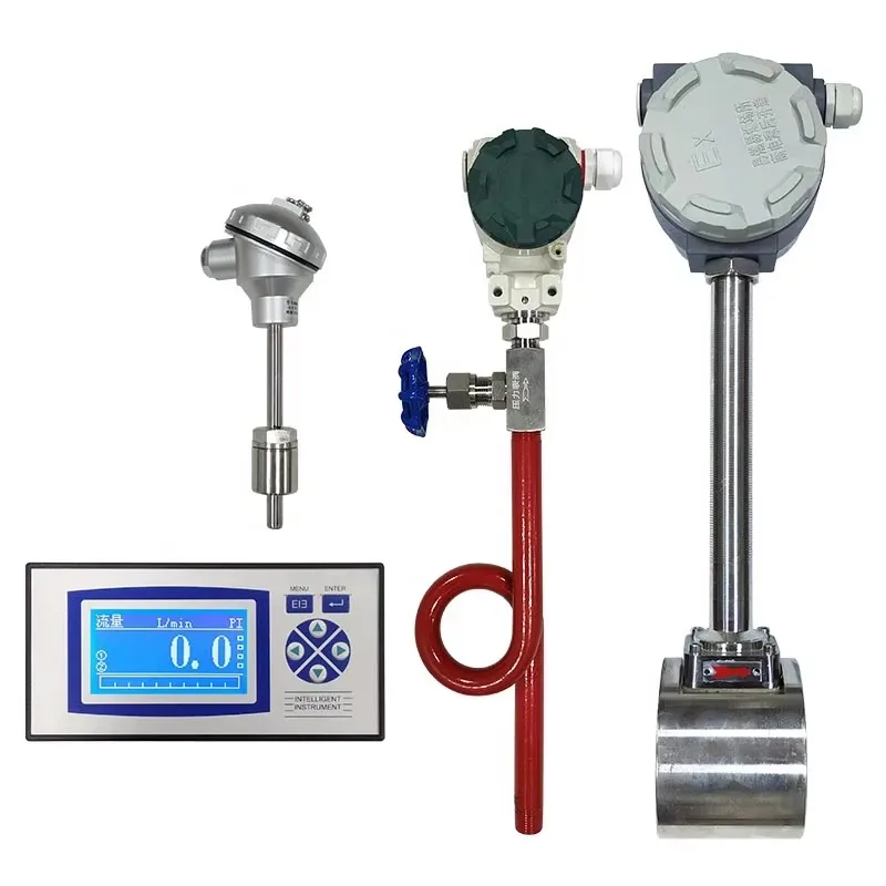 Split Vort ex flowmeter  water meter gas flowmeter   Temperature and pressure in one