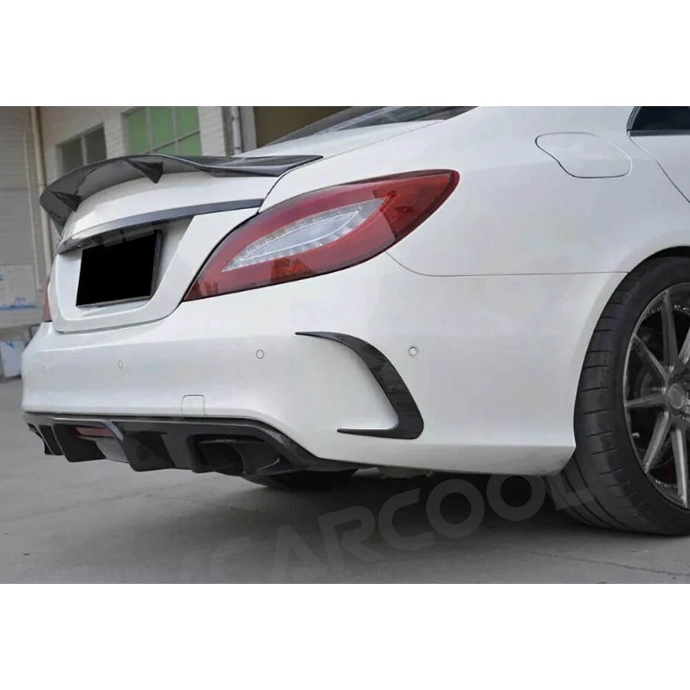 

JMCARCOOL задний бампер из углеродного волокна, сплиттер для Benz CLS Class W218 CLS400 CLS500 CLS63 2015-2017