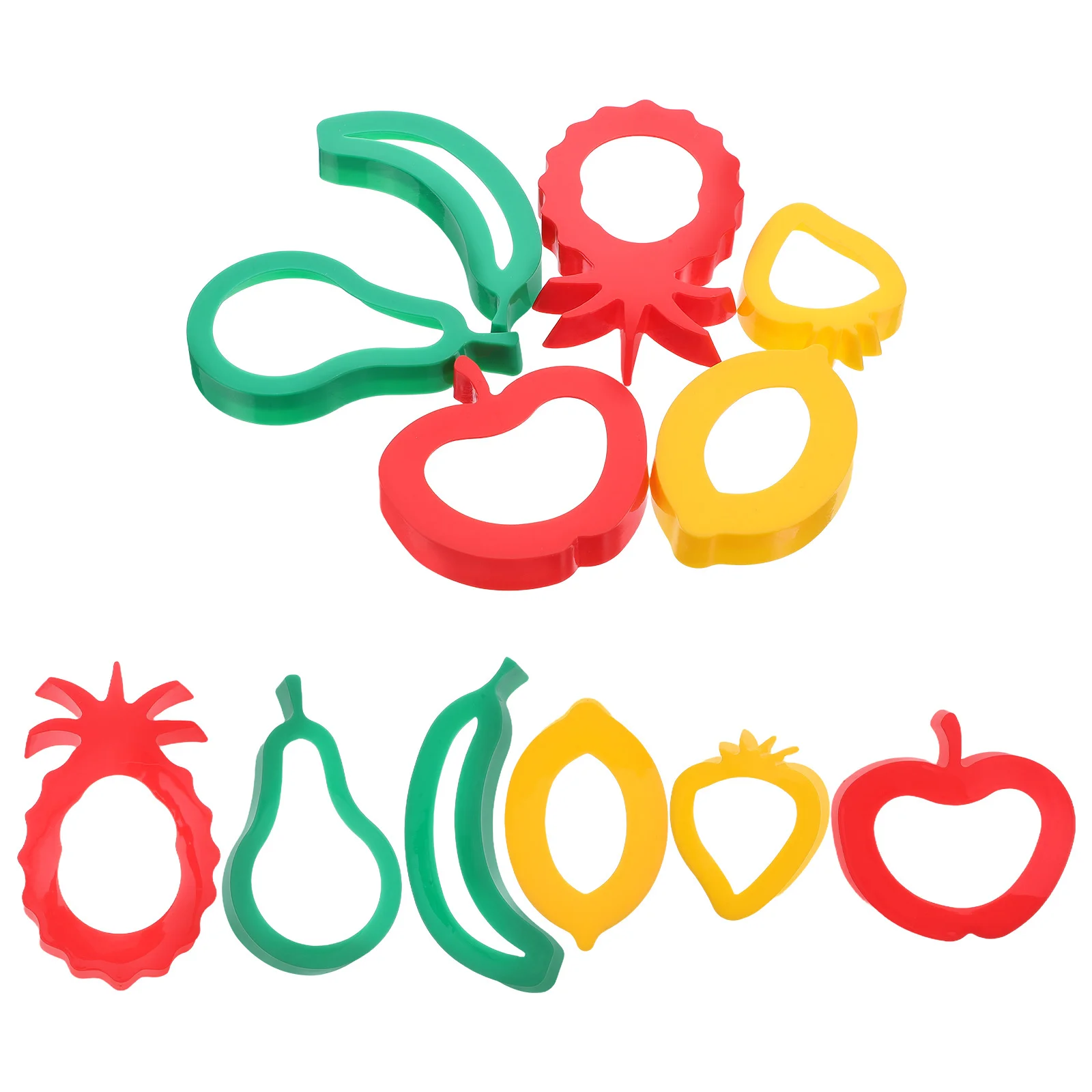 Set di 1: Stampi per Pasta Modellabile per Bambini - Forme Vivaci in Plastica per Creazioni in Argilla - Set di Strumenti per Modellare Frutta che Migliorano la Motricità