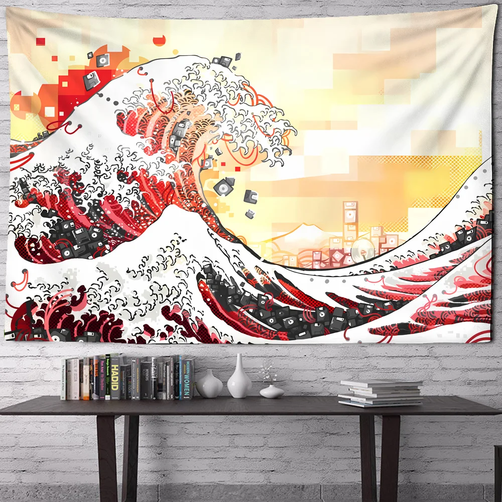 Tapestry Wall Hanging Tapestries The Great Wave Off Kanagawa Katsushika Hokusai Thirty-six Views Mount Fuji   Art