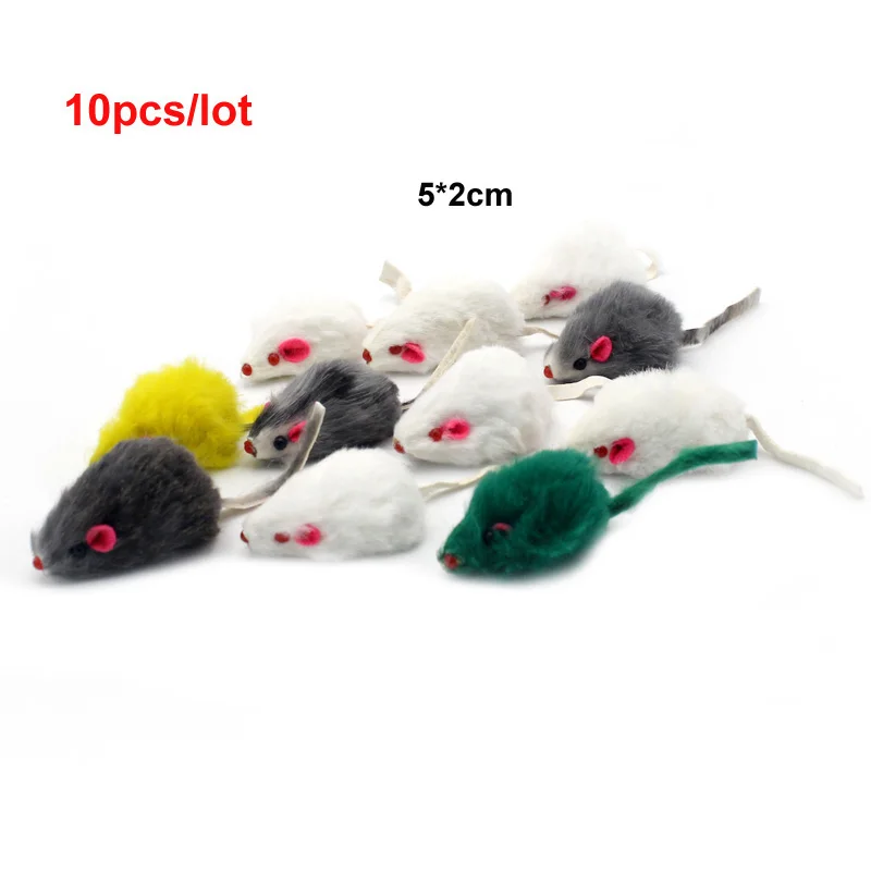 10 Teile/los Kaninchenfell Falsche Maus Haustier Katze Spielzeug Mini Lustige Spielen Spielzeug Für Katzen Kitten