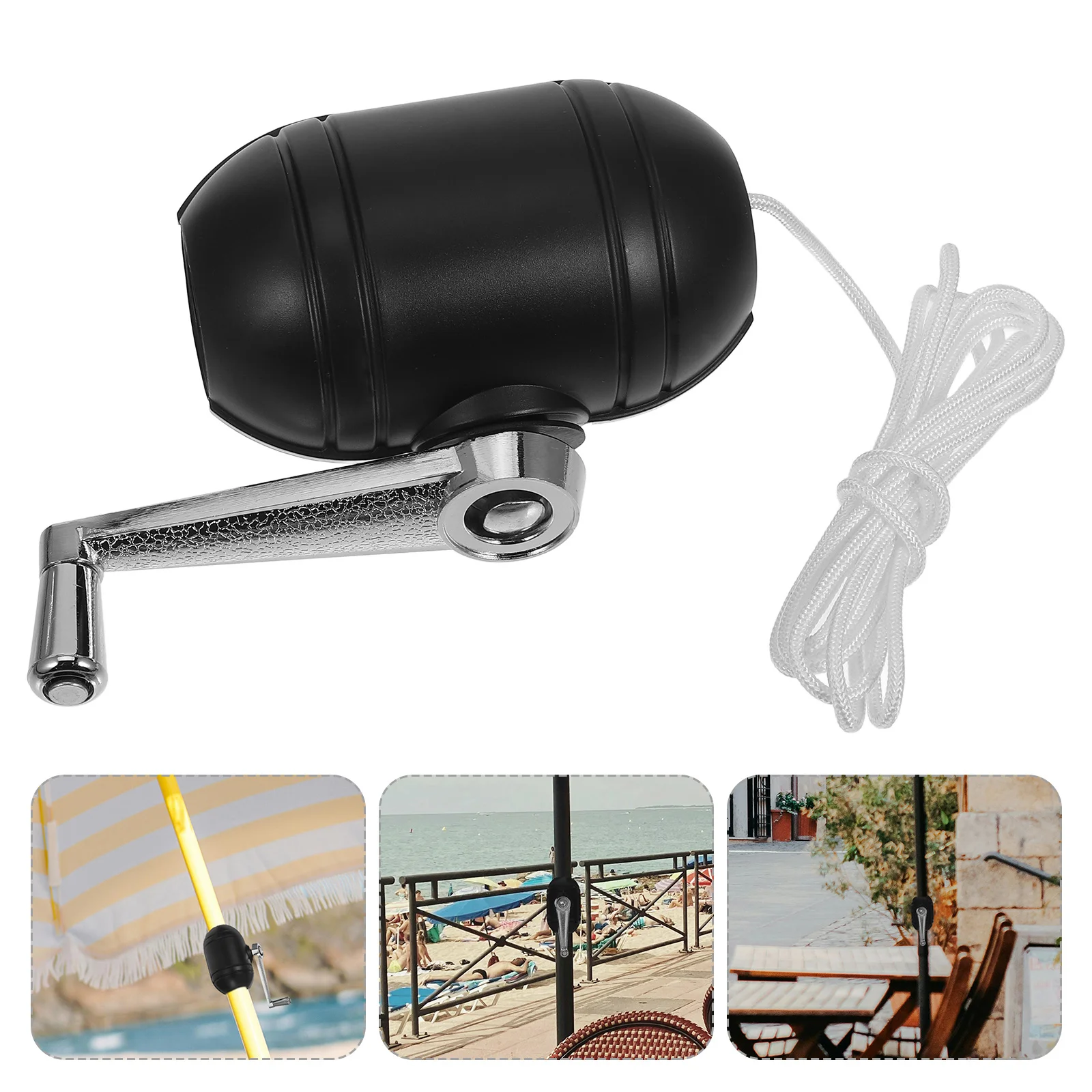 

Outdoor Patio Umbrella Crank Handle Replacement Strong Plastic Black Painted Surface for Patio Umbrella Repair Accessories Spare