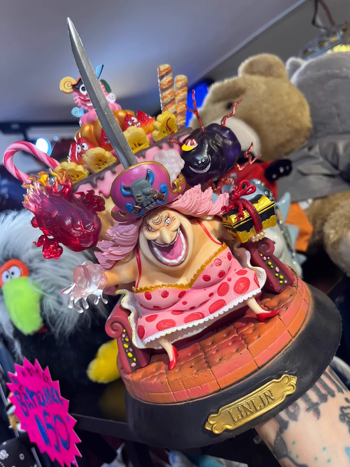 

Anime ONE PIECE Big Mom Pirates Charlotte Linlin Katakuri GK PVC Action Figure Statue Collection Model Kids Toys Doll Gifts