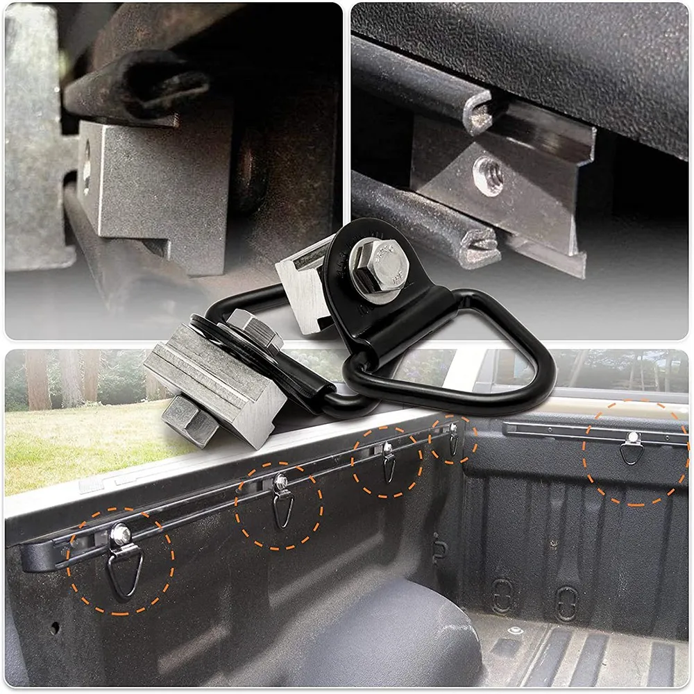 Bed Deck Rails Cleat Tie Down Anchors Rings Trailers Hook Cargo Bolt for Toyota Tacoma