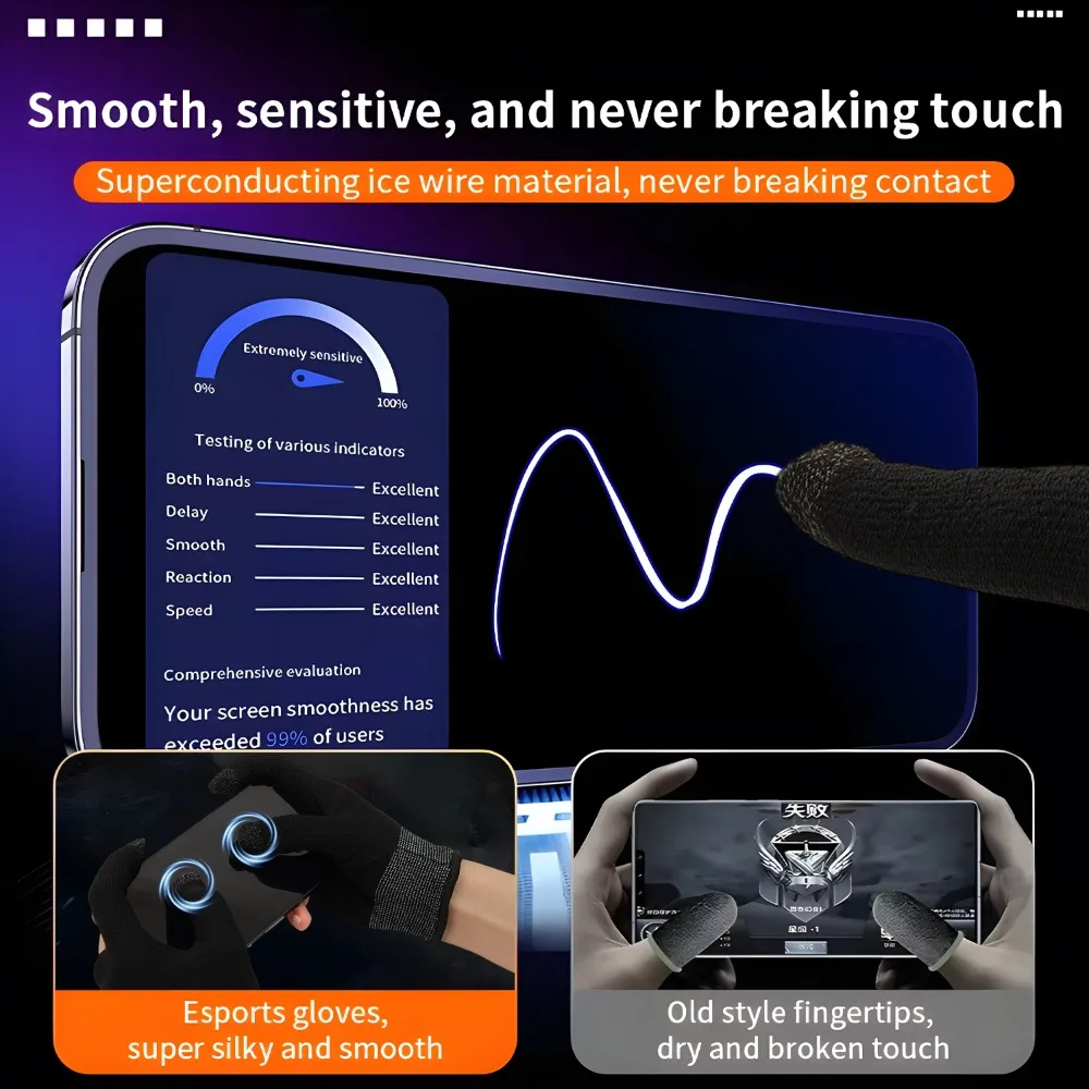 قفازات إصبع الإبهام للاعبين، قفازات ألعاب محمولة غير قابلة للخدش، قفازات مريحة مقاومة للعرق، ملحقات الألعاب