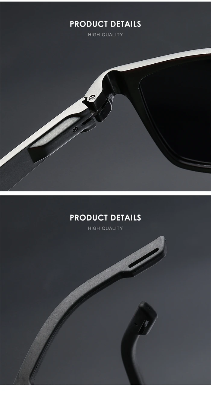 Nachtsicht linse quadratische Myopie Sonnenbrille Männer polarisiert Aluminium Magnesium fahren verschreibung pflicht ige Brille 0-150-639 bis-0,5 – Detail 14