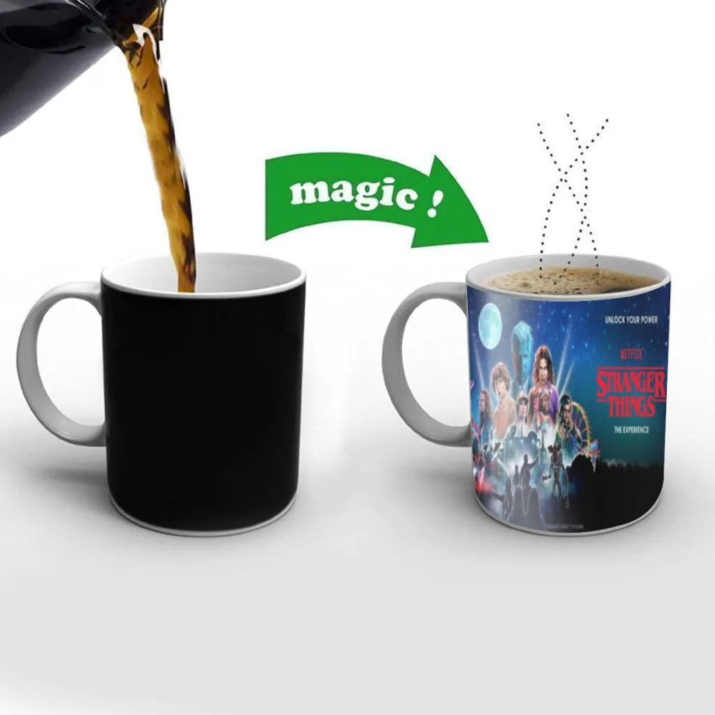 

American Drama Strange Story Free shipping Mug Changing Color Ceramic Coffee Mugs Magic Tea Cup Best Gift For Your Friends