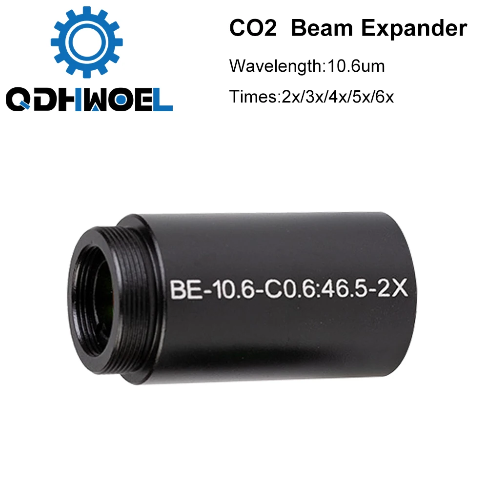 

QDHWOEL CO2-лазер 10600 нм Расширитель лазерного луча 2X 2,5X 3X 4X гальванометр Лазерная маркировочная линза Оптика Расширение луча