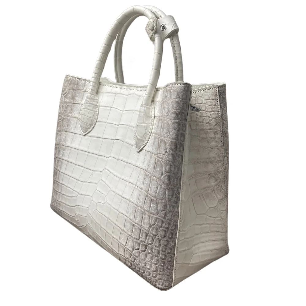 Himalayan Authentic Crocodile Belly Leather Women's Handbag Real Crocodile Leather Women's One-Shoulder Cross-Body Bag