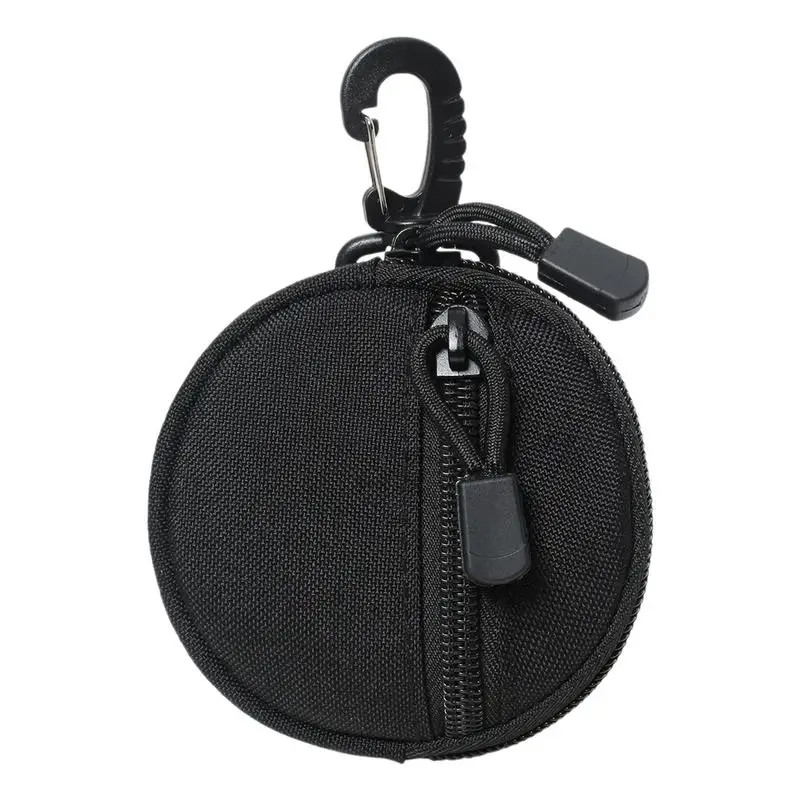 Small Change Purse Round Cash Holder Coin Wallet Earphone Pack Key Case Waist Bag For Hiking Climbing Cycling Shopping