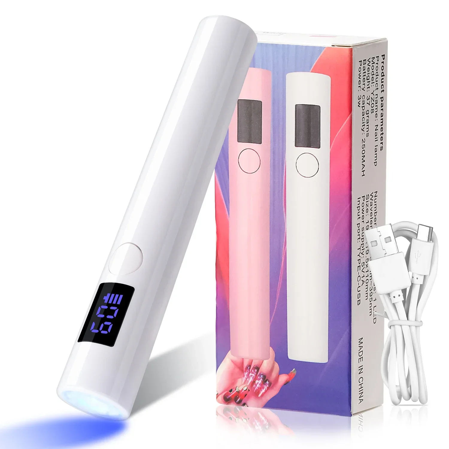Mini UV Nail Lamp Dryer Machine Portable USB Rechargeable LED Nail Quick Drying Light Handheld Manicure Lamp For Gel Varnish