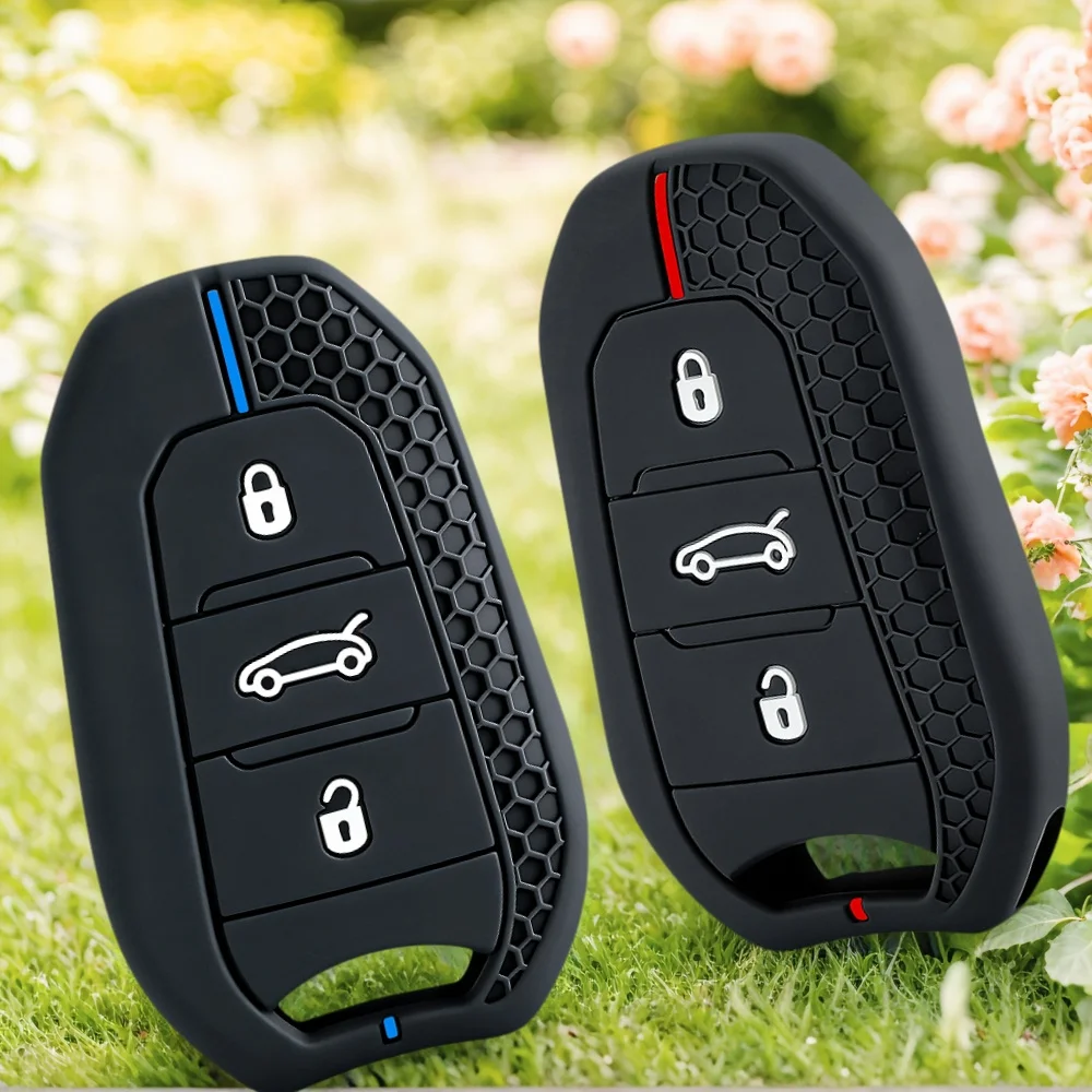 

Silicone Key Case Bag For Peugeot GTLine 207 307 407 208 308 408 508 2008 3008 4008 5008 RCZ Car Key Chain