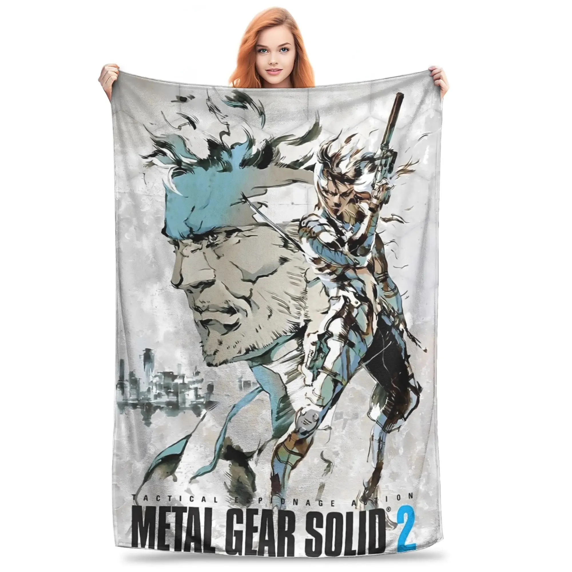 Metal Gear Solid  Game  Blankets  Warm Soft Novelty Plush Bedding Throws For Girls Boys Bedroom Flannel Bedspread Bed Cover
