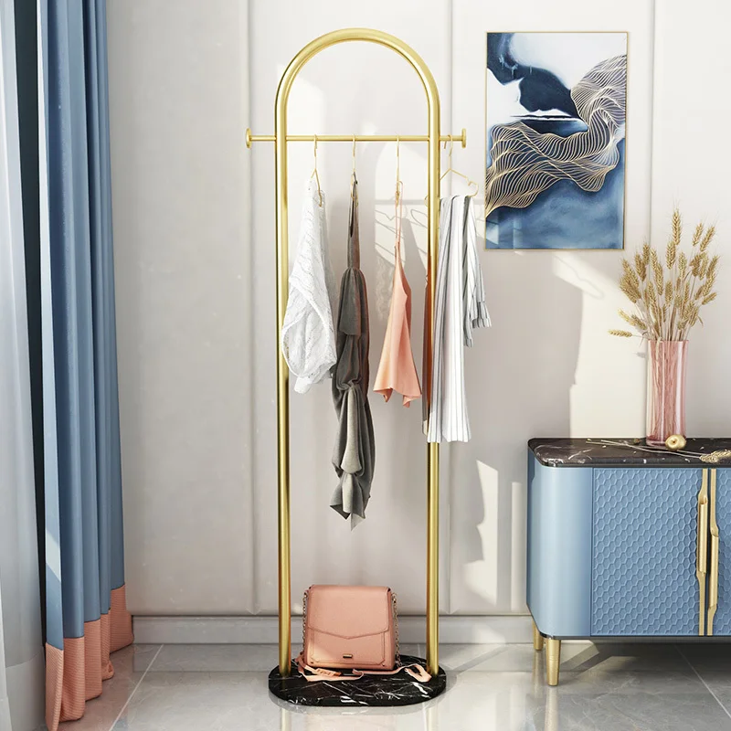 

Nordic Place Saving Clothes Rack Arch Entrance Girls Bedroom Clothes Rack Gold Metal Stendibiancheria Furniture Living Room