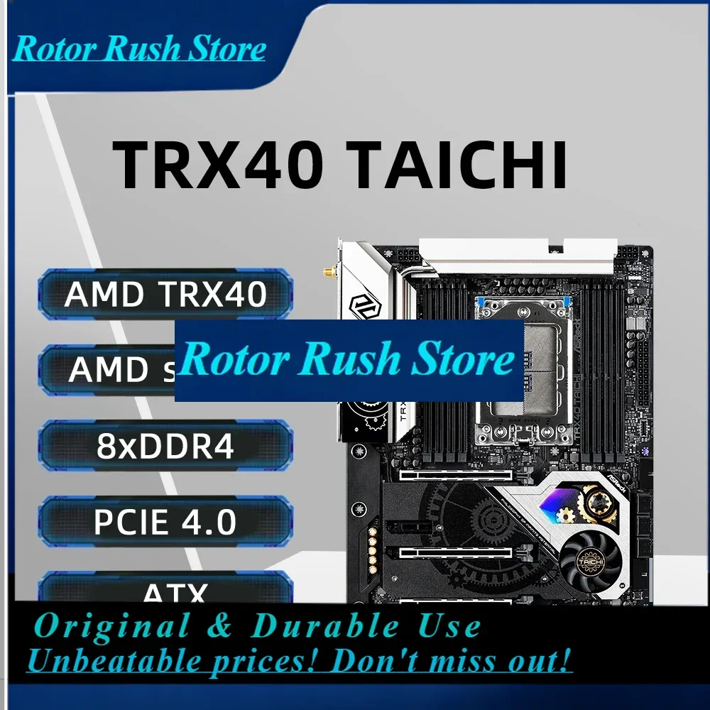 RoRuSASRock TRX40 Taichi Motherboard Supports Supports 3rd Gen AMD Ryzen Threadripper Processors 3990X 3970X 3900X CPU DDR4 NVME