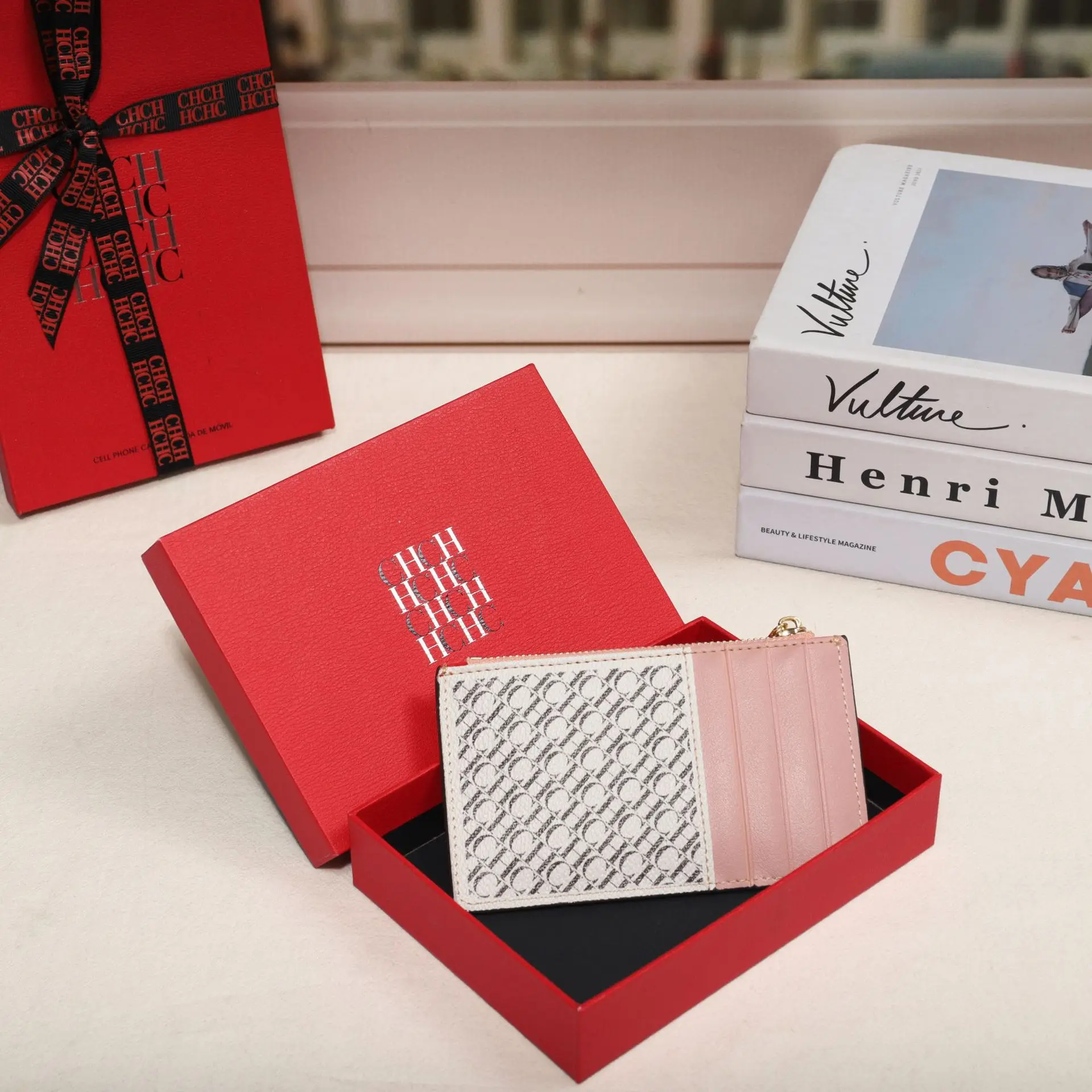 CH High Quality Exquisite Fashion Mini Short Women's Wallet Solid Color Letter High Quality Light Luxury Brand Women's Wallet