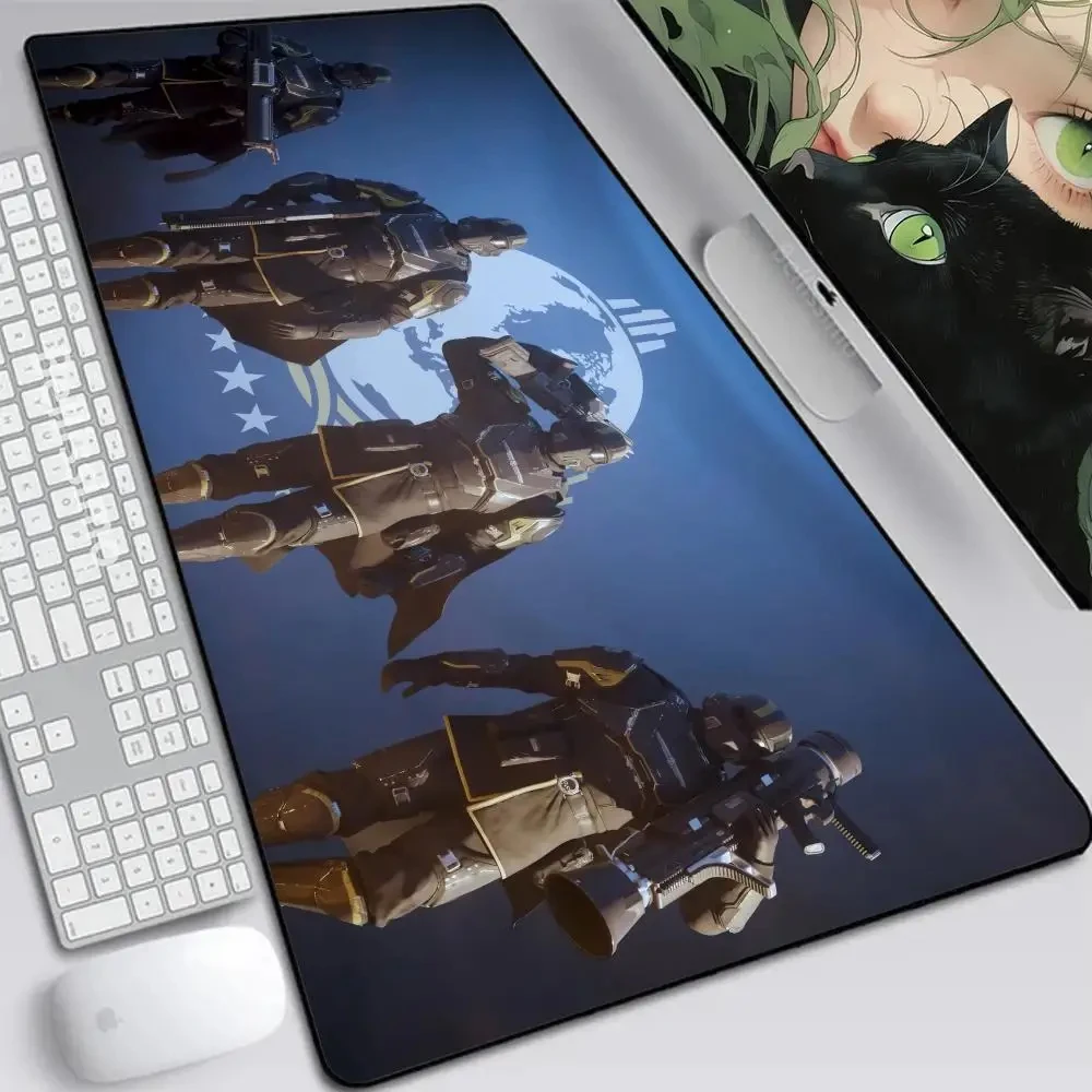 Imagem -02 - Helldivers Grande Mouse Pad de Borracha Jogo Popular Jogo de E-sports Esteira de Tabela Personalizada Bidimensional Xxl 1200x600