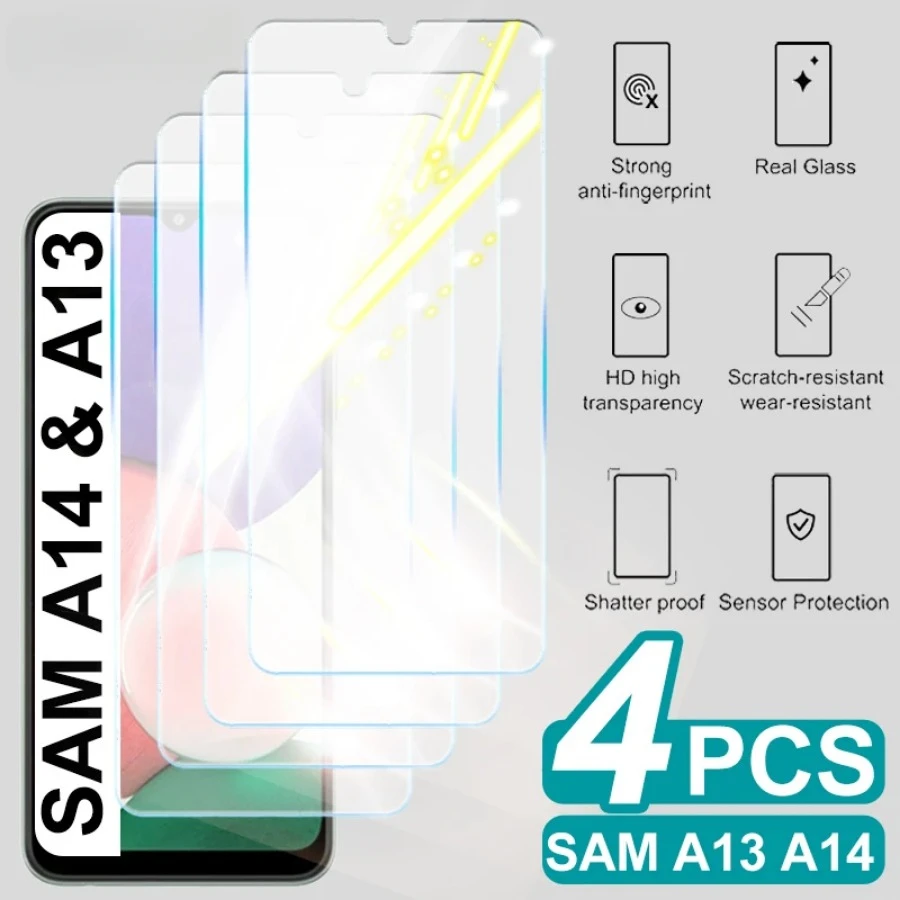 

4PCS Tempered Glass For Samsung Galaxy A06 A16 A26 A36 A56 A14 A13 A21 A21S A24 A31 A34 A33 A22 5G A32 4G A23 Protective Glass
