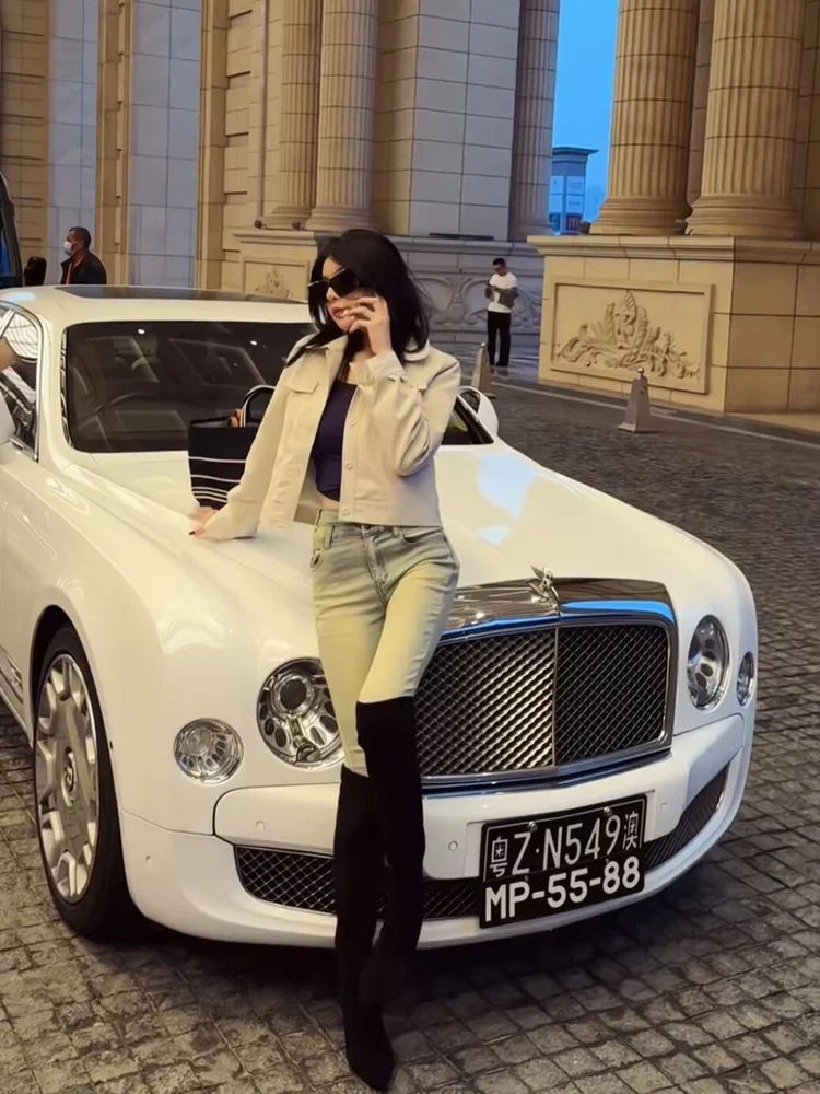 

Джинсы с высокой талией, облегающие, корейский стиль, с эффектом подтяжки ягодиц, эластичные, из хлопка, синие, утягивающие, фасон «карандаш»