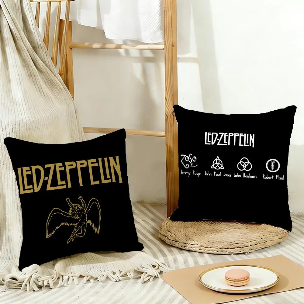 Classic Rock Epic Led Zeppelin Cushion Cover Cozy Pillowcase Holiday House Interior Sofa Bedroom Accessories
