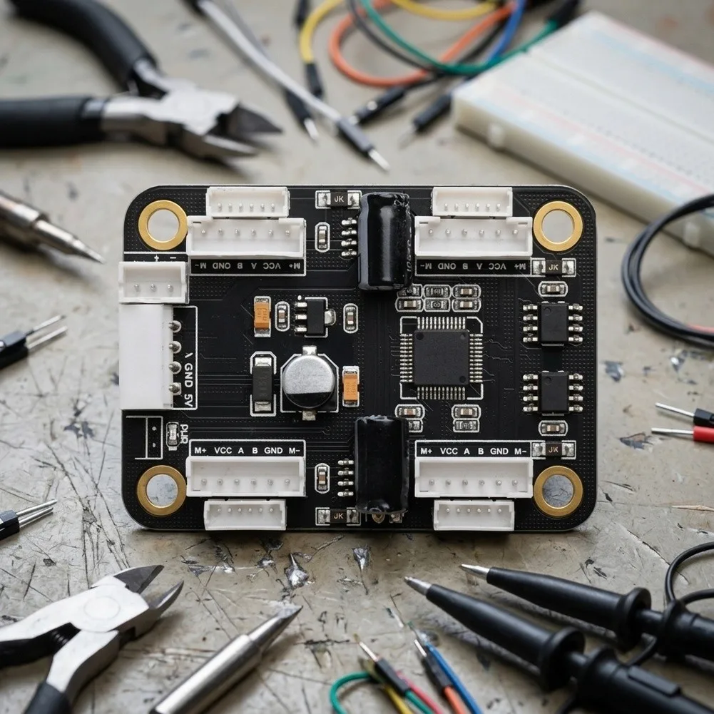 For DIY Electronics Competitions 4-Channel Encoder Driver Encoder Motor Driver Module Motor Driver Integrated Voltage Regulator