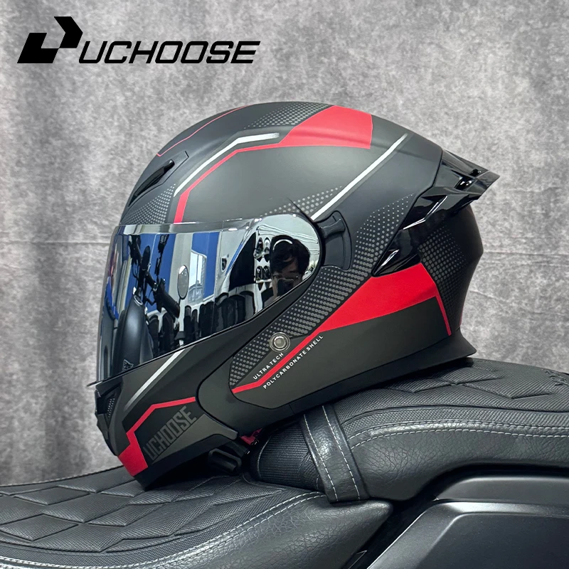 Hoge kwaliteit DOT Motorhelm Vier Seizoenen Motocross Racing Modulaire Flip Up Casco Moto Heren Dames Off Road Helm Onmaskerd - afbeelding 1