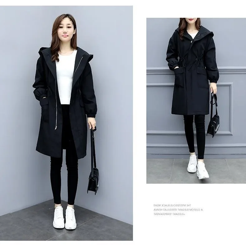 

Korean Loose Slimming Hooded Large Size Fleece Lined Versatile Outerwear Thickened Fleece Women's Long Coat Winter New Style