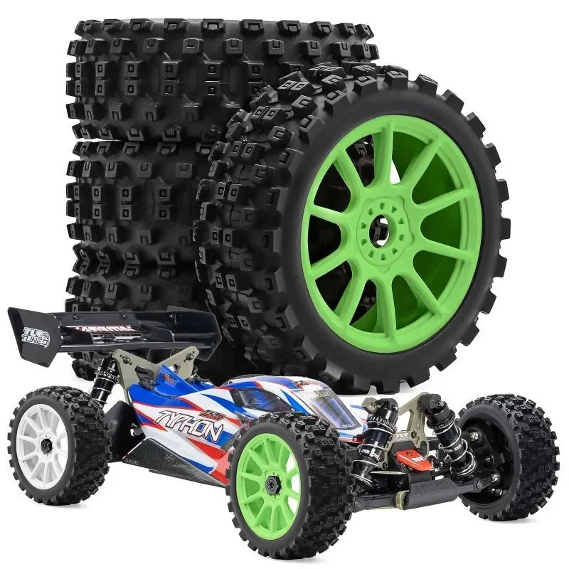 Cerchione e pneumatici da 115 mm Pneumatico RC 17 mm esagonale per parti di automobili RC Off Road Buggy 1/8 ARRMA TYPHON KYOSHO HSP Parti di aggiornamento