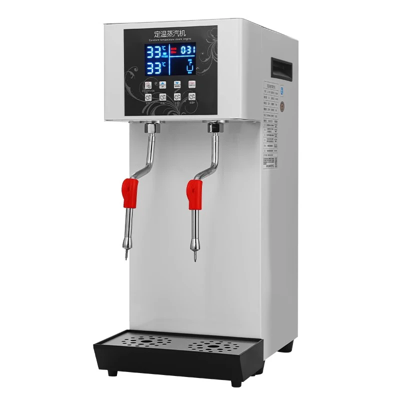 

Fixed Temperature Steam Milk Frother, Multifunctional Fully Automatic Heating Steam Machine for Milk Tea Shop