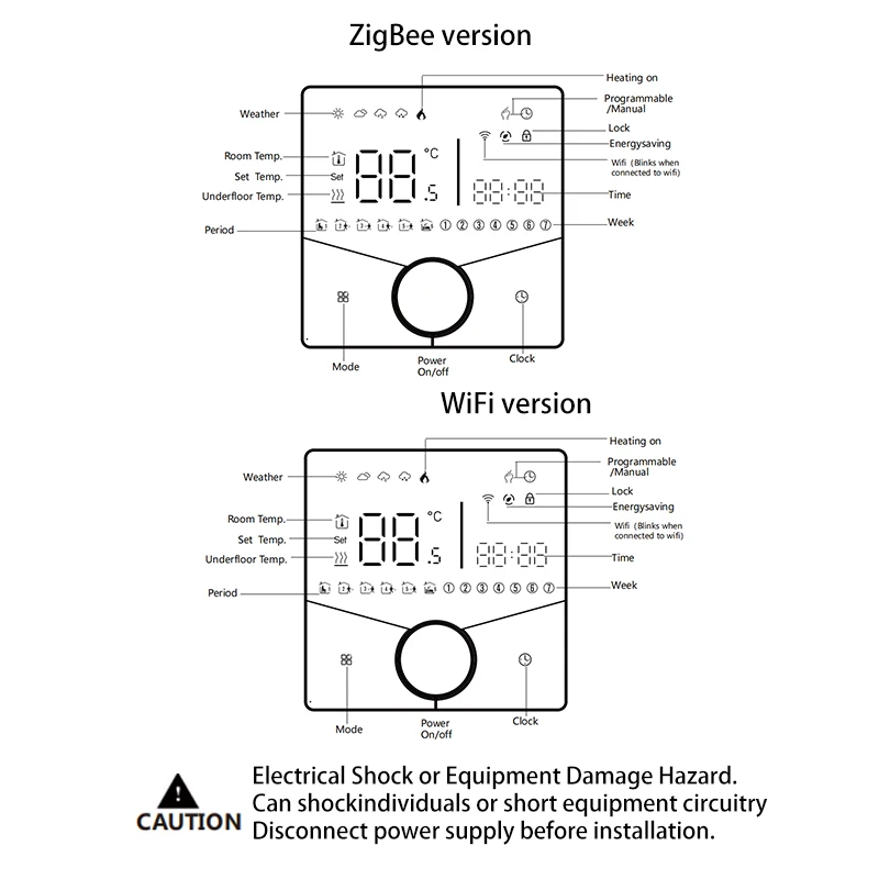 ZigBee/Wifi ciepły termostat ogrzewania podłogowego regulator temperatury do bojlera wodnego/elektrycznego/gazowego Tuya Smart Life Alexa Home